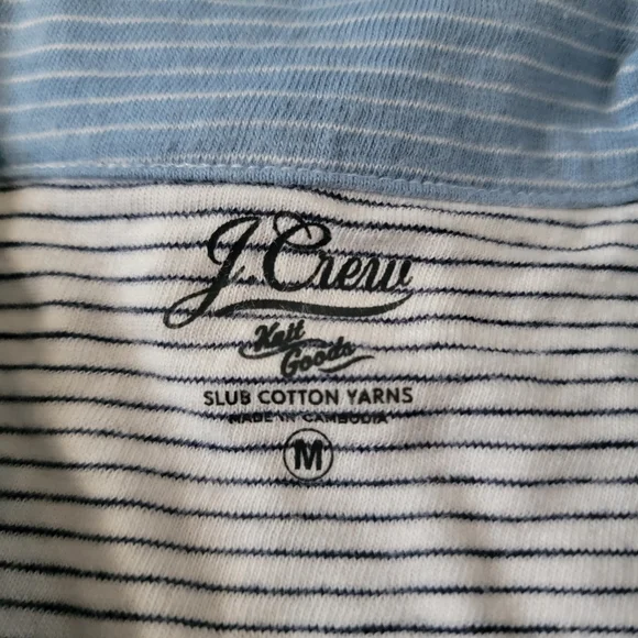 J. Crew Men's Harbor Stripe Short-Sleeve Camp-Collar Garment-Dyed Shirt - Picture 4 of 7